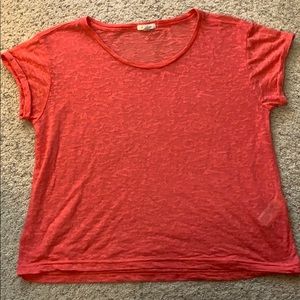 Coral Thin Crop Top